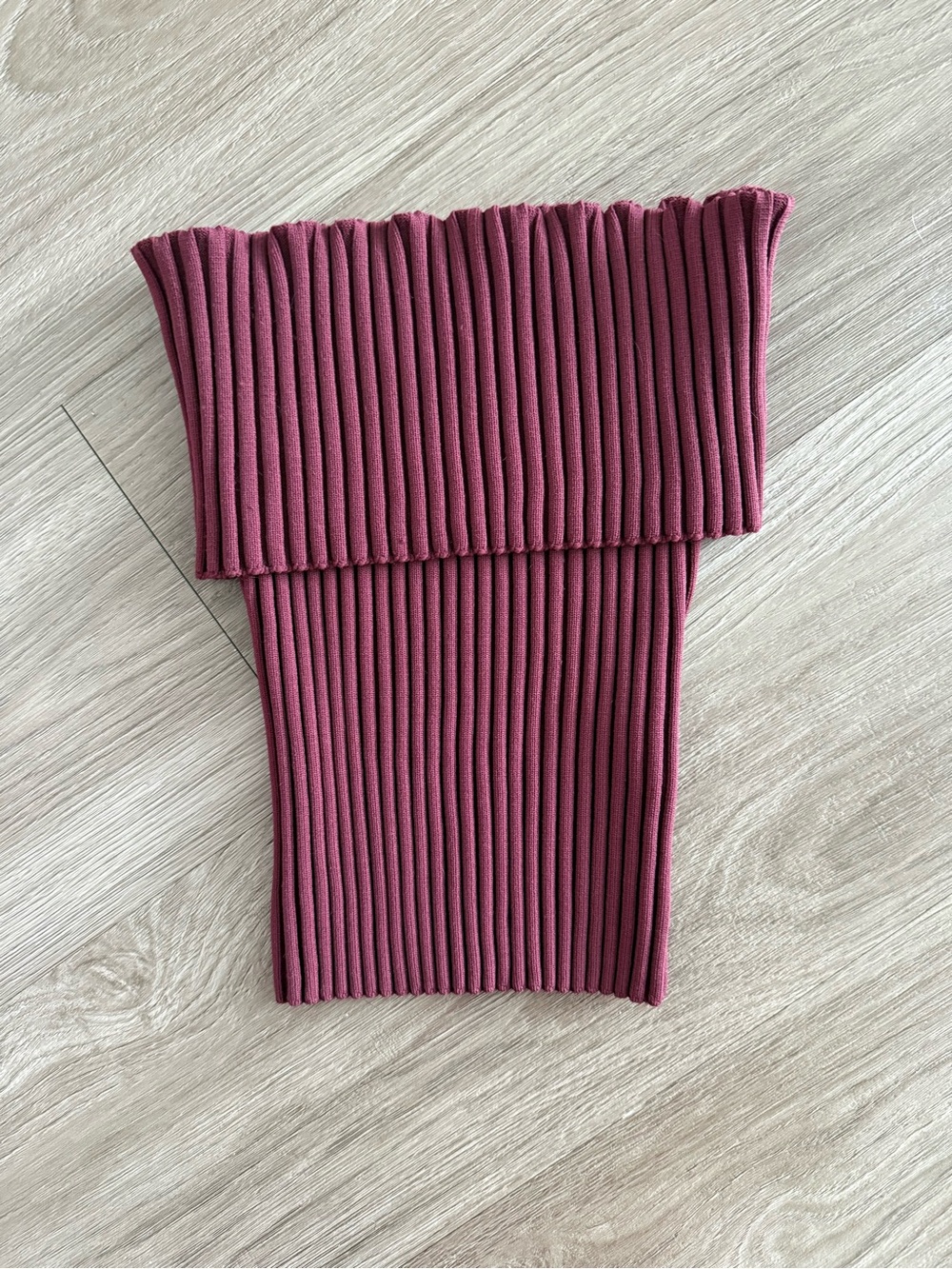 Forever 21 Ribbed Tube Top — Mauve Wine